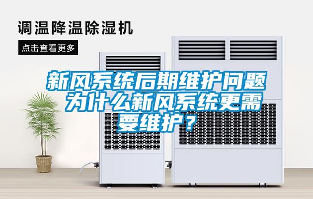 新風(fēng)系統(tǒng)后期維護(hù)問題 為什么新風(fēng)系統(tǒng)更需要維護(hù)？