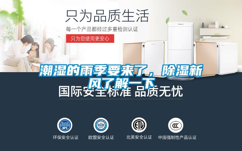 潮濕的雨季要來了，除濕新風了解一下
