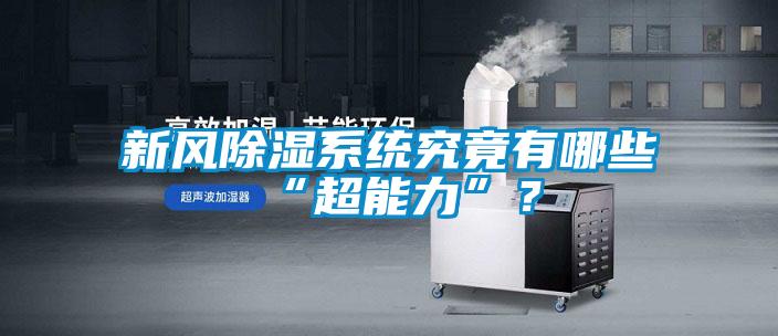 新風(fēng)除濕系統(tǒng)究竟有哪些“超能力”？
