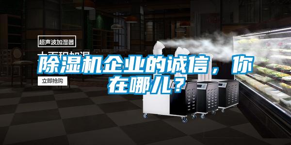 除濕機企業(yè)的誠信，你在哪兒？
