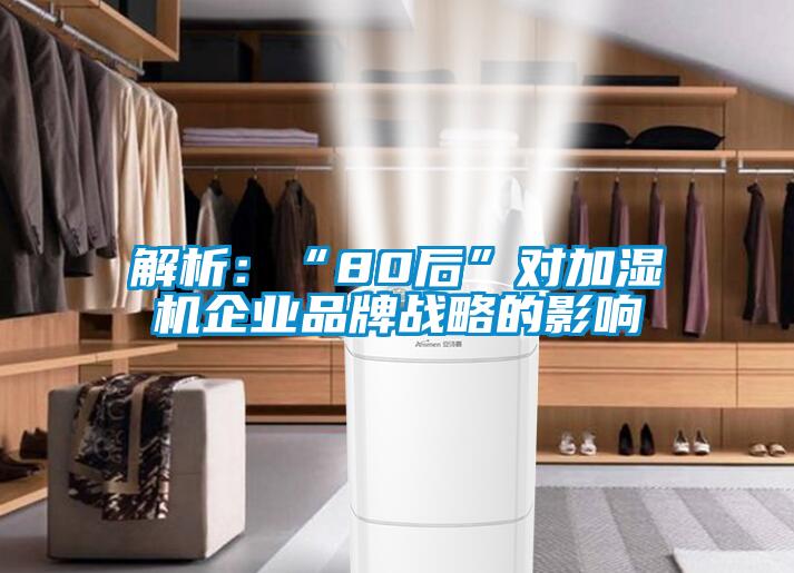 解析：“80后”對加濕機(jī)企業(yè)品牌戰(zhàn)略的影響