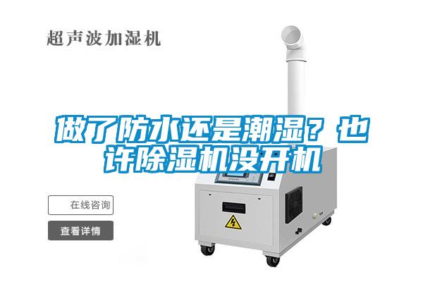 做了防水還是潮濕？也許除濕機沒開機