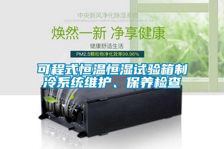 可程式恒溫恒濕試驗箱制冷系統(tǒng)維護、保養(yǎng)檢查