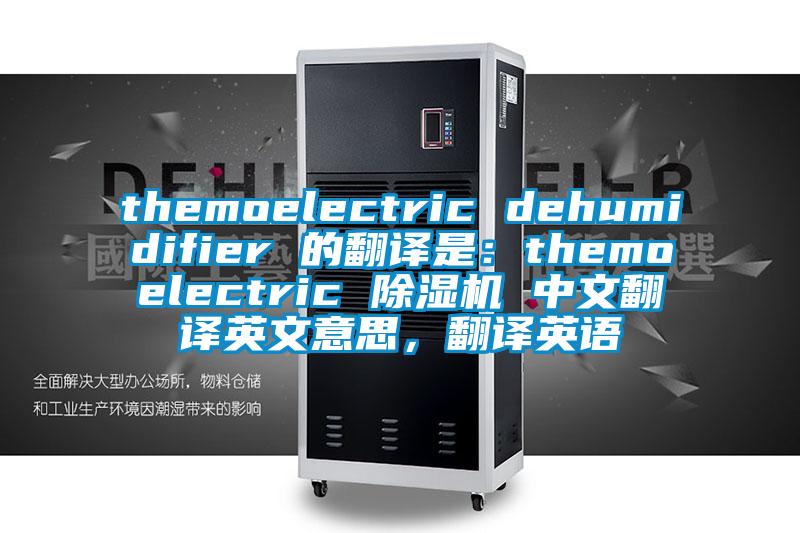 themoelectric dehumidifier 的翻譯是：themoelectric 除濕機 中文翻譯英文意思，翻譯英語