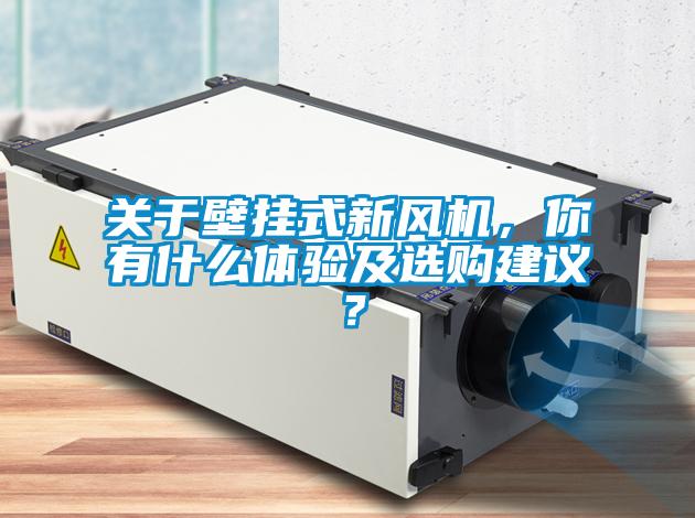 關(guān)于壁掛式新風機，你有什么體驗及選購建議？