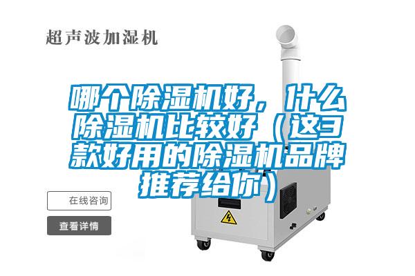 哪個除濕機好，什么除濕機比較好（這3款好用的除濕機品牌推薦給你）
