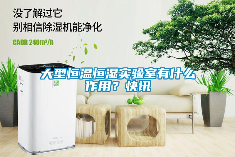 大型恒溫恒濕實(shí)驗(yàn)室有什么作用？快訊