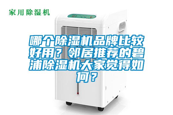 哪個(gè)除濕機(jī)品牌比較好用？鄰居推薦的碧浦除濕機(jī)大家覺得如何？