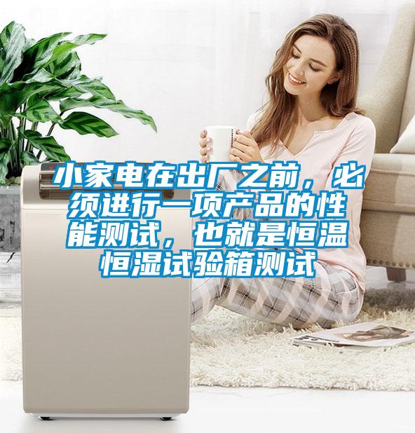 小家電在出廠之前，必須進(jìn)行一項(xiàng)產(chǎn)品的性能測(cè)試，也就是恒溫恒濕試驗(yàn)箱測(cè)試