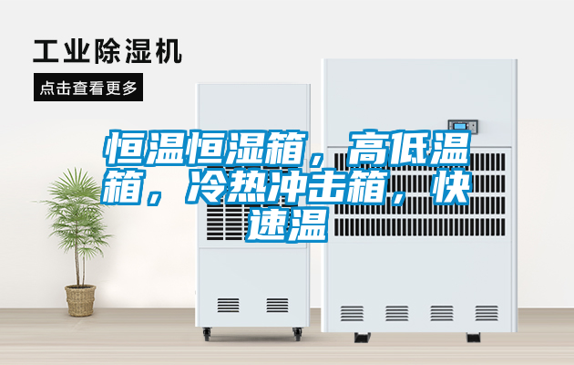 恒溫恒濕箱，高低溫箱，冷熱沖擊箱，快速溫