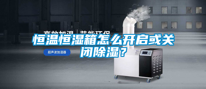 恒溫恒濕箱怎么開(kāi)啟或關(guān)閉除濕？