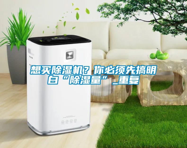 想買除濕機(jī)？你必須先搞明白“除濕量”_重復(fù)
