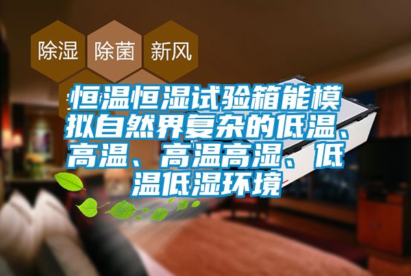 恒溫恒濕試驗(yàn)箱能模擬自然界復(fù)雜的低溫、高溫、高溫高濕、低溫低濕環(huán)境