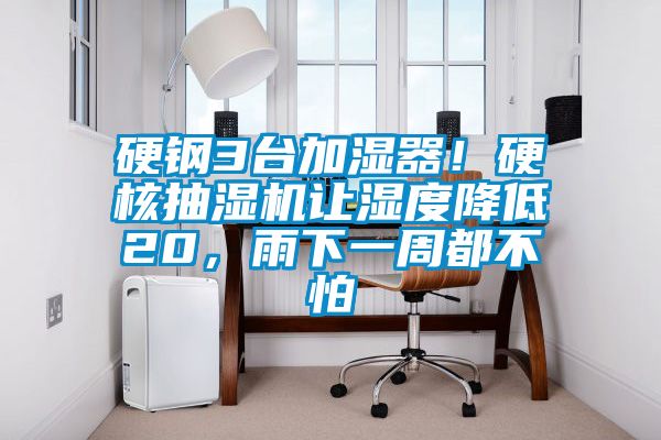 硬鋼3臺加濕器！硬核抽濕機讓濕度降低20，雨下一周都不怕