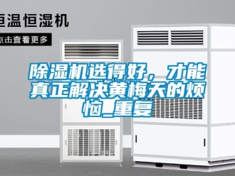 行業(yè)新聞除濕機(jī)選得好，才能真正解決黃梅天的煩惱_重復(fù)