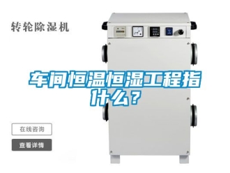 知識(shí)百科車間恒溫恒濕工程指什么？