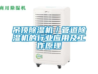 企業(yè)新聞吊頂除濕機／管道除濕機的行業(yè)應(yīng)用及工作原理